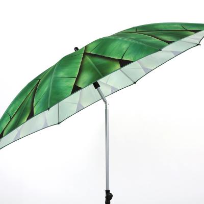 China Quality Guarantee Competitive Price Green Pattern Modern Beach Umbrella For Summer Car Umbrella Sun Shade for sale