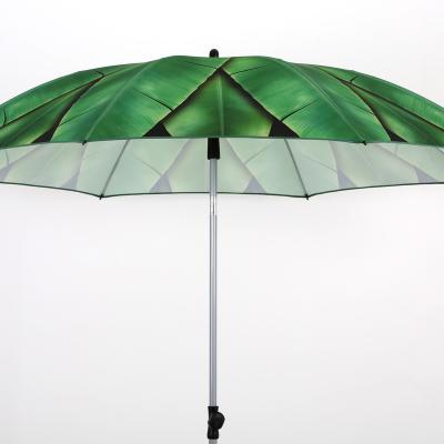 China Quality Guarantee Competitive Price Green Pattern Modern Beach Umbrella For Summer Rolls Royce Umbrella for sale