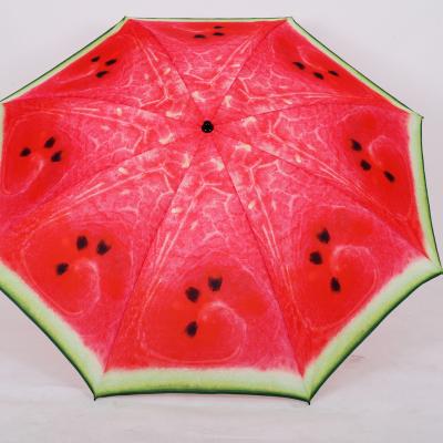 China Modern factory high quality degree the design of a watermelon beach umbrella for vacation for sale