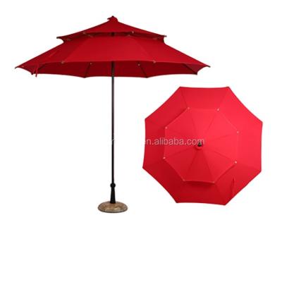 China Modern Korea Garden Umbrella Double Layer Fiberglass Umbrella L-c010 for sale