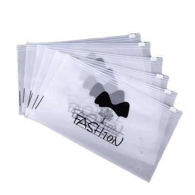 China Recyclable Custom Printed Plastic Frosted Zipper Bag Plastic Bag With Zipper Packaging For Clothes for sale