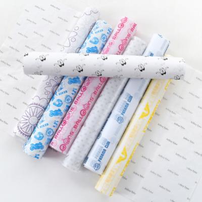 China Waterproof Custom Brand Names Printed Logo Tissue Paper Rolling Journals Gift Wrapping Paper Clothing for sale