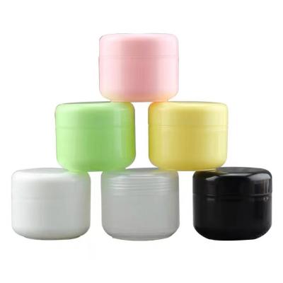 China Cosmetic BEAUTY PACKAGING Clear Acrylic Plastic Cap Skincare Jar Square Frosted Plastic Cosmetics Cream Bottles for sale