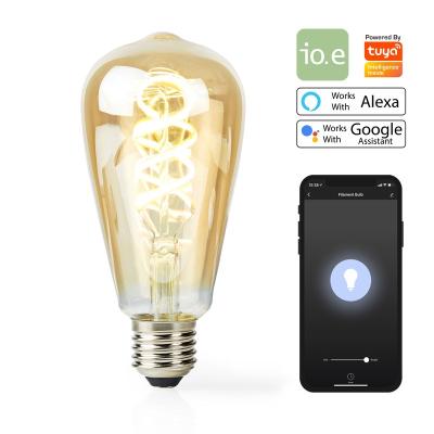 China Vintage Residential Smart WiFi Filament Decorative Bulb Light ST64 E27 Powered By Tuya for sale