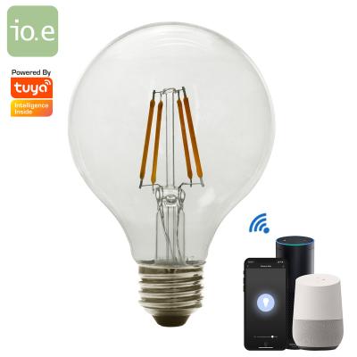 China Tuya Smart WiFi LED Residential Vintage Decorative Bulb G80 Filament Light Works with Alexa Google Assistant for sale