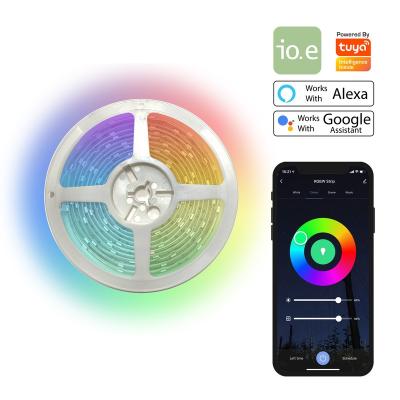 China Wifi Smart Wi-Fi LED Strip Waterproof 3m IP44 800lm 24W 110-230V RGBW Tuya Dimmable Works with Alexa and Google Assistant for sale