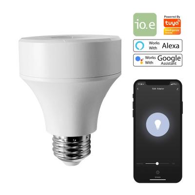 China E27 E26 Socket Dimmable Tuya Smart Alexa Google Assistant Wifi Smart WiFi Bulb Adapter for sale