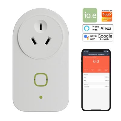 China Tuya Smart Socket WiFi AU Smart Socket Residential/Multi-Purpose Standard Voice Control Electricity Meter for sale