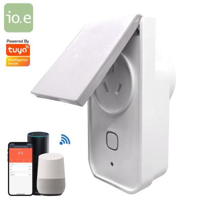 China Wifi Smart Socket AU Standard Electricity Meter Function Voice Control Electricity Meter Waterproof IP44 Outdoor Socket for sale