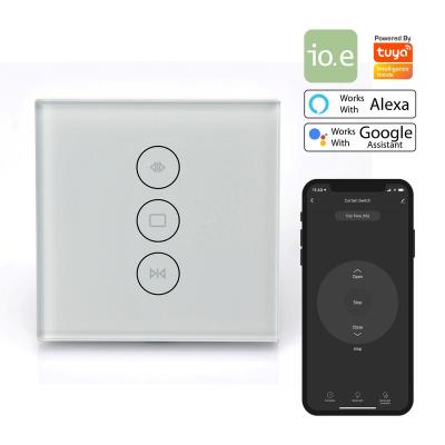 China Efficient Wifi Smart Wi-Fi Curtain Switch Garage Door 10A 100-240V Touch Screen Power Tuya Works with Alexa and Google Assistant for sale