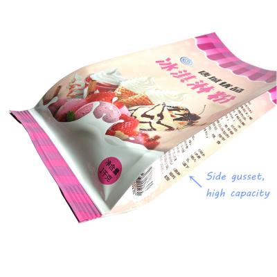 China Custom Moisture Proof Aluminum Foil Milk Powder Bag Ice Cream Packaging Printing Laminated Food Bag Side Gusset Pouch for sale