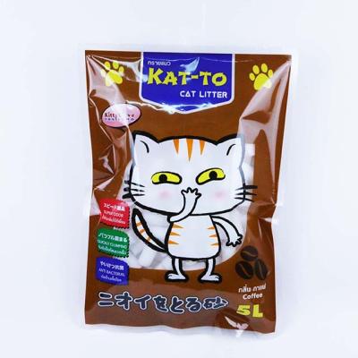 China 5L Disposable Plastic Cat Litter Packaging And Pet 3 Side Seal Heat Pouch Bag for sale