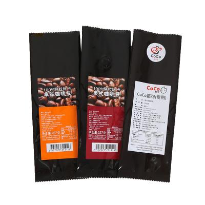 China Coffee Valve Coffee Bag Zipper Packaging Bottom Stand Up Coffee Bag for sale