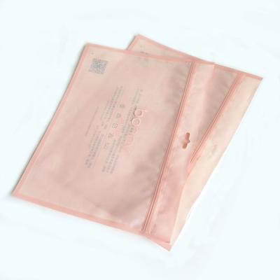 China Disposable Custom Printing Underwear Socks Swimming Clothes Apparel Packaging Single Side Frosted Plastic Ziplock Bag for sale