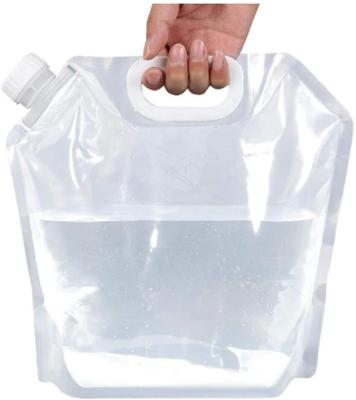 China Hot Sale Moisture Proof Custom 5 Liter 10 Liter Outdoor Food Grade PVC Free Plastic Transparent White Collapsible Water Bags BPA Storage Water Bags for sale