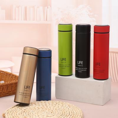 China Customized Viable Customized Portable Water Bottle 304 Steel Metal Infuser 500ml Hot Water Bottle For Travel/Official for sale