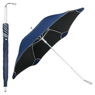 China 23 Inch Safety Round-Corner Stick Lightweight Windproof Rainproof Umbrella For Women And Men Customizable LOGO for sale