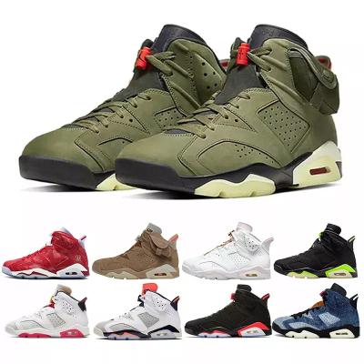 China Custom High Quality Leather High Top Oem Basketball Sneakers Wholesale Aj6 Men Basketball Shoes 36-45 for sale