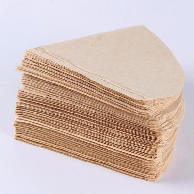 China Drip Cup Raw Wood Pulp Coffee Filter Paper Traditional Hand-Push Cone V60 Filter Cup for sale