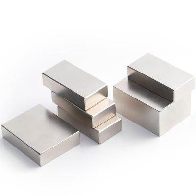 China Custom Strong Neodymium Magnetic Rare Earth N52 Building Block Permanent Neodymium Magnet Industrial Magnet BAR WELDING Decoiling ±5% for sale