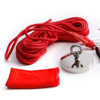 China D120 1300lbs Custom Pull Force Permanent Double Side Fishing Magnet With Rope for sale