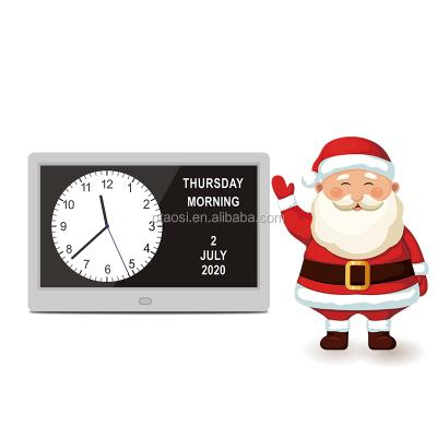 China 2021 Hot Selling 10 Inch Smart Wall Dementia Digital Alarm Clock For Note Loss Alzheimer People for sale