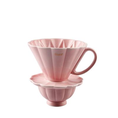 China Hero Zero Sustainable HuaYan Ceramic Pour Over Flow And Drip Coffee Filter for sale