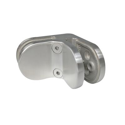 China Medium Glass Railing Railing Fittings 90 Degree D Clamp Stainless Steel Glass Clamp for sale