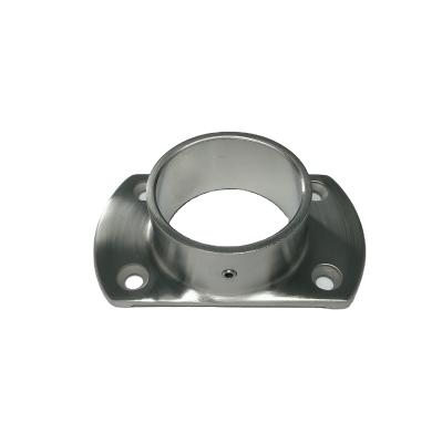 China Traditional Hardware Building Materials Fencing Base Plate Tapped Clamps For Modern Design Ms Pipe Railing for sale