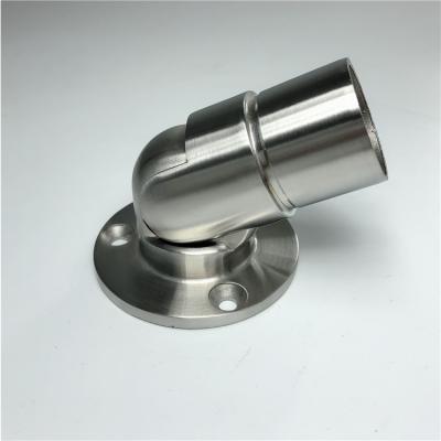 China Handrail / Balustrade / Traditional Stairs / Balcony / Pipe Mounting Base Stainless Steel Flexible Adjustable Clamp for sale