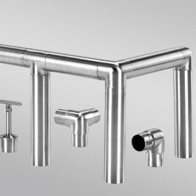 China Short Elbow 304/316 Stainless Steel Angle Stainless Steel Modern Balustrade Elbow Small Radius 42mm for sale