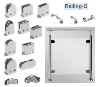 China Glass Balustrade 304 Stainless Steel 316 Small Square Clamp Bracket Used In Glass Balustrade And Glass Railing for sale