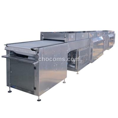 China Snack factory chocolate enrober machine belt cooling tunnel for sale width 300/400/600//800mm for sale