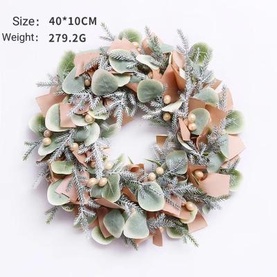 China Environmental Friendly Wholesale Christmas Circle Decorated With Christmas Garlands for sale