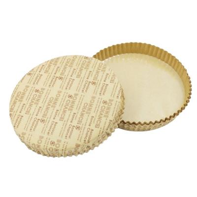 China Disposable Pizza Bread Paper Cake Trays Home Small Disposable Coated Pizza Paper Baking Pan for sale