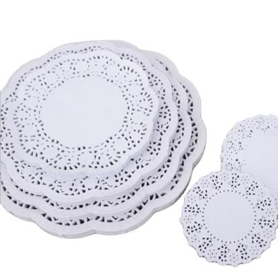 China Casual Disposable Wholesale Hot Oil Absorbing Blotter Round Lace Paper Doilies for sale