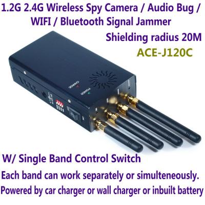 China 1.2G 2.4G Draadloze van het Insectenwifi Bluetooth van de Spioncamera Audioblocker van de het Signaalstoorzender Enige Schakelaar Te koop