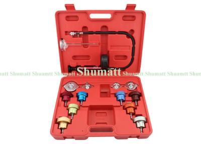 China 14pcs Car Garage Repair Tools For Auto Water Tank Detector Radiator Cooling System Pressure Leak Tester for sale