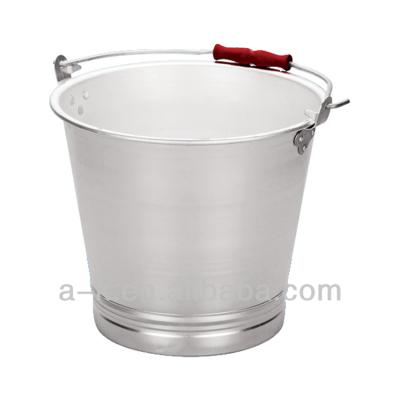 China Sustainable Sliver Stainless Steel Water Kitchen Aluminum Bucket For Farms Wipe Bucket for sale