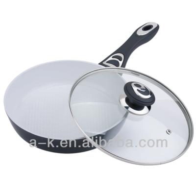 China Durable Silicone Handle Marble Coating Forged Cast Iron Nonstick Frying Nonstick Frying Pan for sale