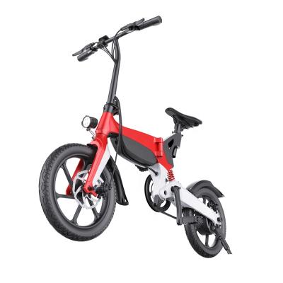 China 16 Inch Double Tire Cheap Electric Bike Suspension System Chinese Electric Bike Magnesium Alloy for sale