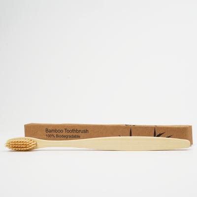 China Disposable Biodegradable Bamboo Material Or Wheat Fiber Toothbrush for sale