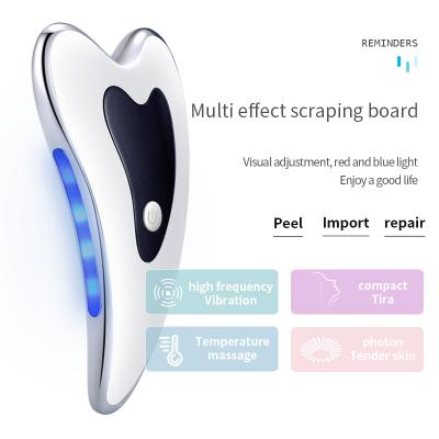 China Hot Sale Comfortable Dolphin Vibration Scraping Electric Facial Guasha Massager Tool Customized Logo Gua Sha Board Electric for sale