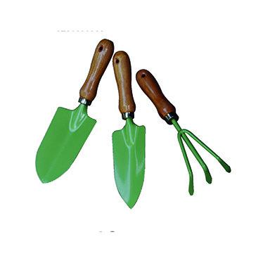 China Essential GARDEN TOOL SET 3PCS Wooden Handle Mini Shovel/Rake/Spade for Flower Plants for sale