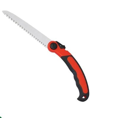 China 180mm Blade Length Triple-Bevel Teeth Folding Pruning Saw for Heavy-Duty Pruning for sale