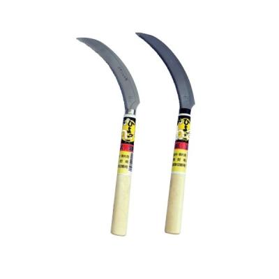 China DIY Grade Sickle with Wooden Handle and Polished Finish for sale