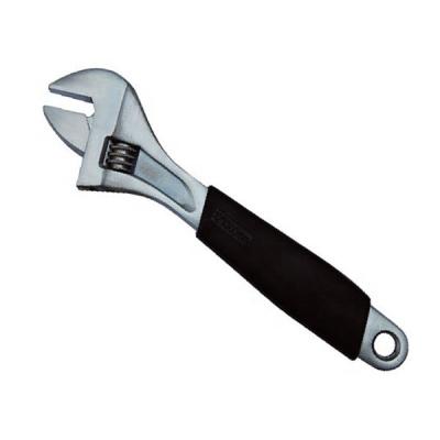 China Customized Support ODM Carbon Steel Adjustable Wrench with Full Polish and PVC Handle for sale