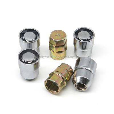 China 4pcs Chrome Car Anti-theft Locking Wheel Nut With Two Keys 32mm for sale