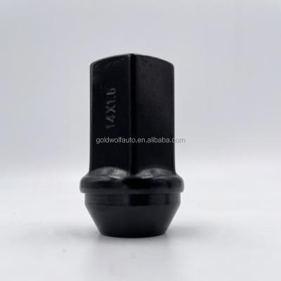 China Black Bulge Acorn 14*1.5 Cone Seat Wheel Lug Nut 45mm for sale