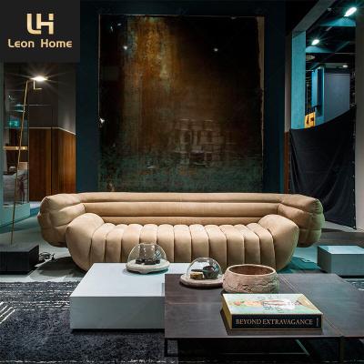 China Tufted Italian gorgeous luxury design sectional couch sofa set finger nubuck fabric sofa furniture modern sofa for sale